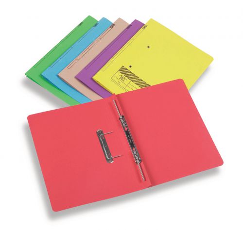 Rexel Jiffex Transfer File Manilla Foolscap 315gsm Pink (Pack 50) 43217EAST 27017AC