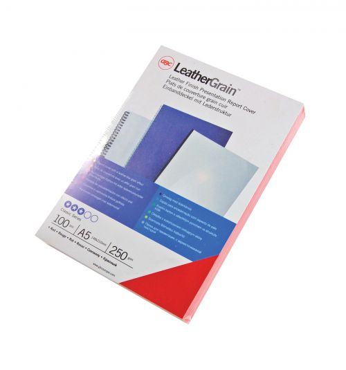 LeatherGrain™ Covers add a premium quality finish to any document. These sturdy covers are colour fast to ensure your documents stay looking pristine. A5, 250 gsm. Pack size: 100.