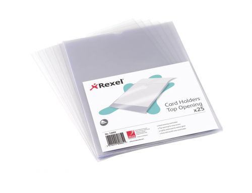 Rexel Nyrex Card Holder Polypropylene A4 Top Opening Clear (Pack 25) 12081