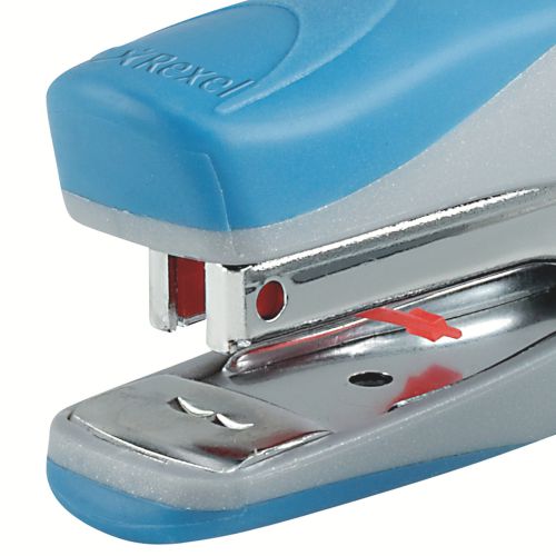 28711AC | Loved since 1957, the ultra slim Bambi is the perfect stapler to carry with you. With a soft feel finish, 40mm throat depth and integrated staple remover, this sleek stapler comes complete with a pack of 1500 Rexel No. 25 staples. Providing permanent stapling and available in a choice of attractive colours, it has a capacity of 50 staples and handles up to 12 sheets at once.