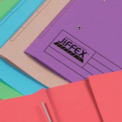 Rexel Jiffex Pocket Transfer File Foolscap Buff (Pack of 25) 43312EAST