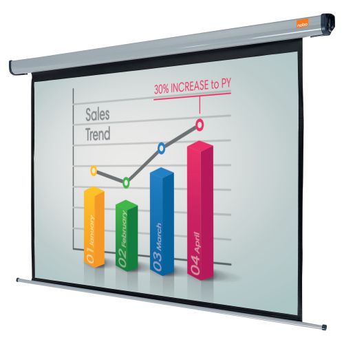 Nobo Electric Screen 200cm Wall/Ceiling Mounted Screens PJ9363