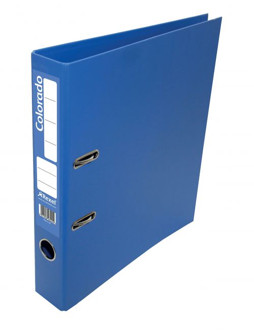 Rexel A4 Lever Arch File; Blue; 50mm Spine Width; Colorado; Pack of 10