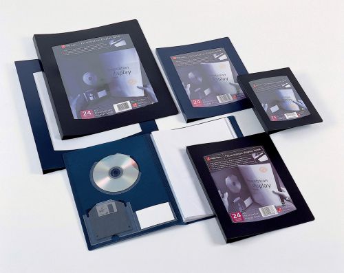 Rexel Clearview Display Book 12 Pocket A4 Black 10300BK