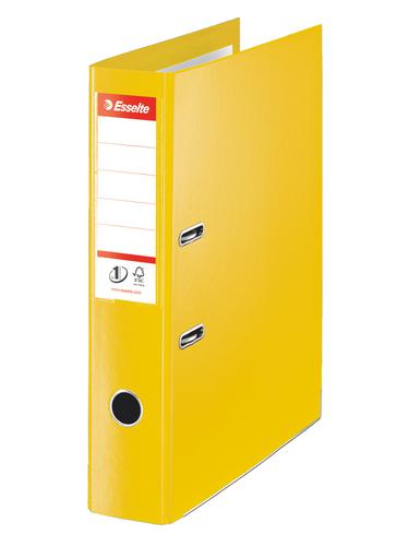Esselte No.1 VIVIDA Lever Arch File Foolscap Polypropylene 75mm, VIVIDA Yellow - Outer carton of 10