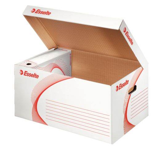 Esselte Standard Storage and Transportation Box, 6x80mm, 5x100mm - White - Outer carton of 10