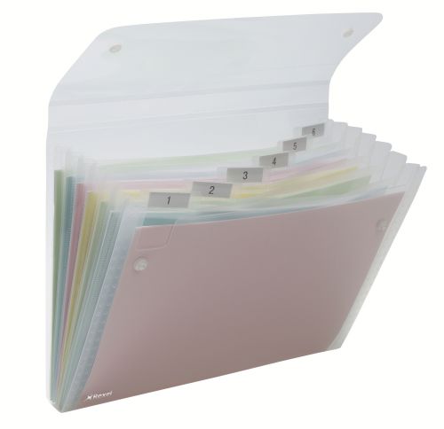 Rexel Ice Expanding Files Durable Polypropylene With Tabs 6 Pockets A4 Clear - Outer carton of 10