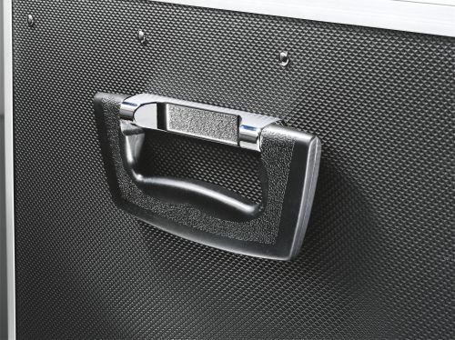 Personal Filing Case Robust Lockable A4 Black and Chrome