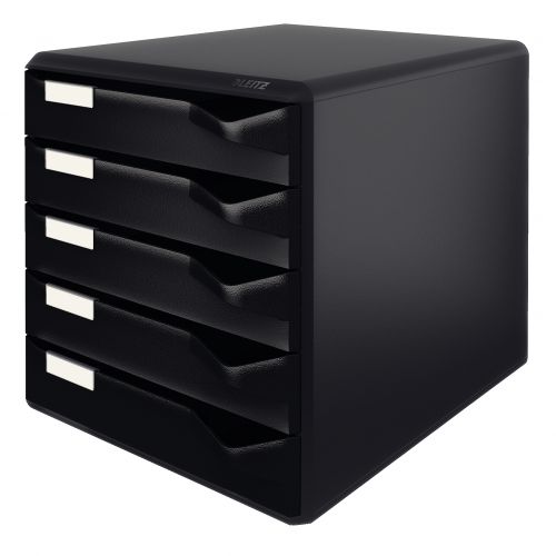Leitz Post Set Filing Unit with 5 Drawers A4 291x352x291mm Black
