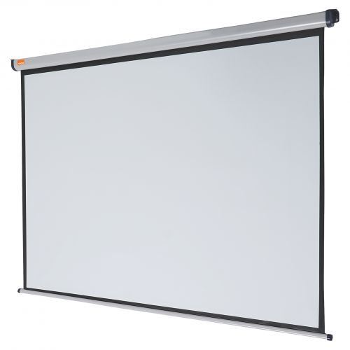 The brilliant matt white surface with black border provides a sharp, detailed image that can be easily viewed by everyone in the audience. The screen can be easily retracted into its housing to protect from damage.