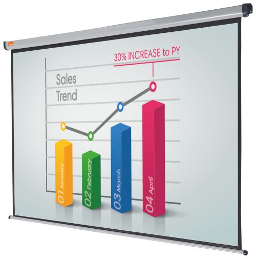 Nobo 1902392 4.3 Wall Projection Screen 1750 x 1325mm