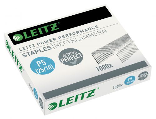 Leitz 25/10 Staples for Heavy Duty Flat Clinch 5552 Stapler [Box 1000] 55740000