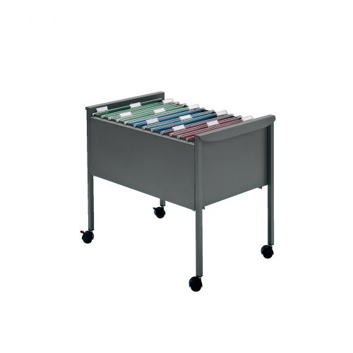 Rexel Filemate Mobile Filing Trolley Titanium Grey 50559