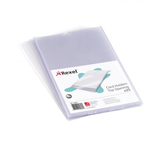 Rexel Nyrex Card Holder Open On Short Edge A5 Polypropylene (Pack 25)