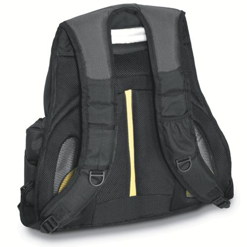 55710AC | Comfortable, secure, stylish and durable, the Kensington Contour 15.6" Laptop Backpack features an ergonomic contoured panel that is engineered to bring weight closer to the body for added comfort, reducing shoulder and back fatigue. Padded shoulder straps and protective laptop compartment with SnugFit™ further enhance convenience.