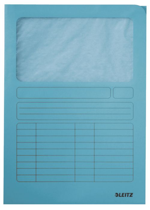 Leitz Window Folder A4 Light Blue 39500030 [Pack 100]