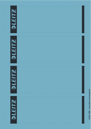 Leitz Printable Spine Labels for Standard Lever Arch Files - Blue (Pack of 100)