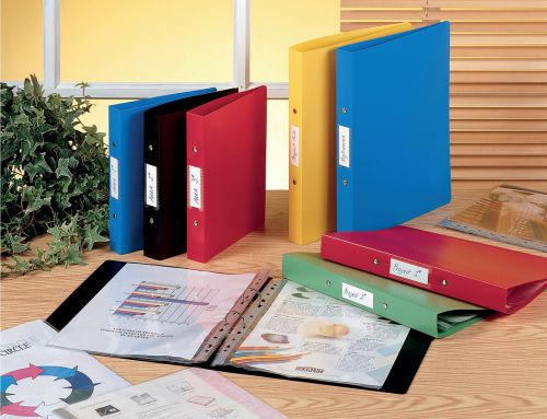 Rexel A4 Ring Binder; Assorted Colours; 25mm 2 O-Ring Diameter; Budget; Pack of 10