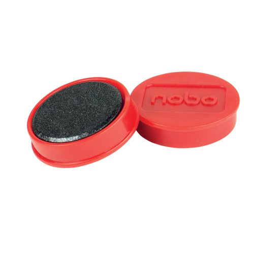 Nobo Whiteboard Magnets 30mm Red (Pack of 4)