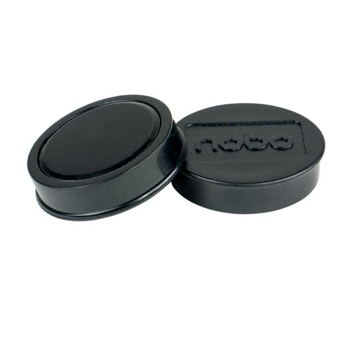 Nobo Whiteboard Magnets 38mm Black (Pack of 4)