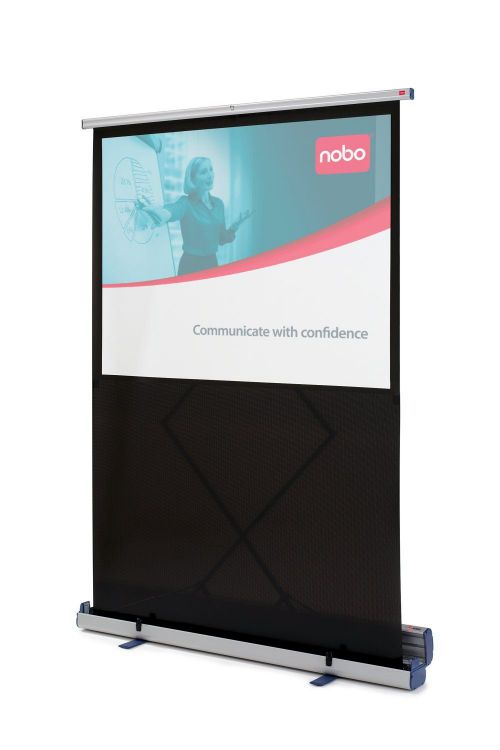 Nobo Floor-standing Screen W1620 x H1220mm Portable Grey 1901956