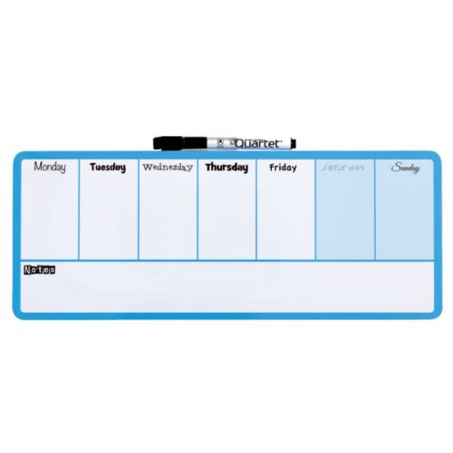 Nobo Mini Magnetic Whiteboard Weekly Planner 360x140mm Blue