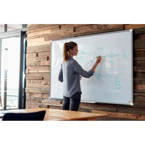 Nobo Premium Plus Melamine Whiteboard 2000 x 1000mm 1915172 NB60844 Buy online at Office 5Star or contact us Tel 01594 810081 for assistance