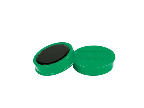 Nobo Magnetic Whiteboard Magnets 10 pack 38mm Coloured Magnets Green