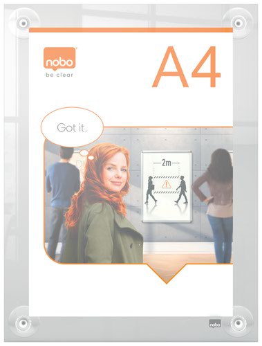 Nobo A4 Acrylic Wall Mounted Repositionable Poster Frame 1915600 | NB62090 | ACCO Brands
