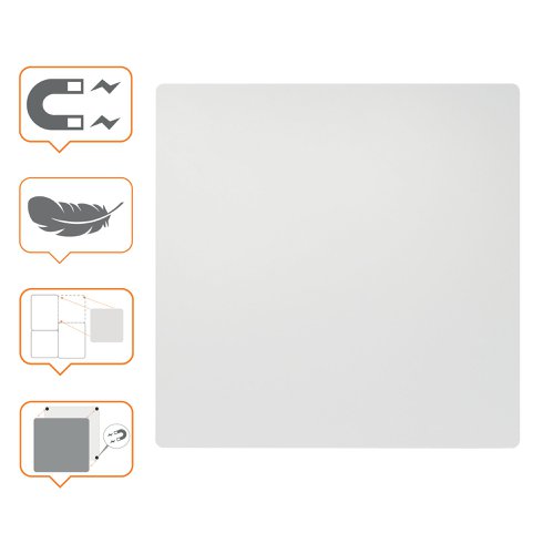 Nobo Frameless Magnetic Modular Whiteboard 450x450mm