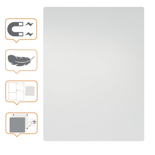 Nobo Modular Whiteboard Frameless Steel 600x450mm - 1915656 ACCO Brands