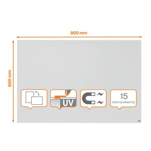 Nobo Infinity Frameless Magnetic Whiteboard 900x600mm - 1915714 52212AC