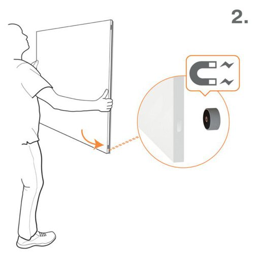 Nobo Infinity Frameless Magnetic Whiteboard 900x600mm - 1915714 52212AC