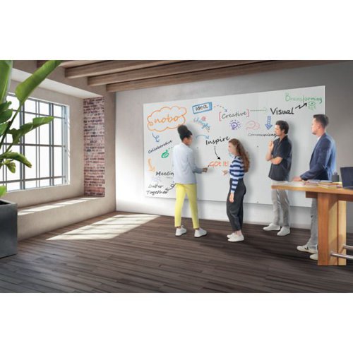 Nobo 1915714 Infinity Frameless Magnetic Whiteboard 900x600mm 34973J