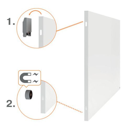 Nobo 1915714 Infinity Frameless Magnetic Whiteboard 900x600mm 34973J