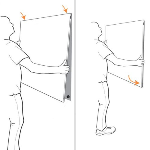 Nobo Infinity Frameless Magnetic Whiteboard 900x600mm - 1915714 52212AC