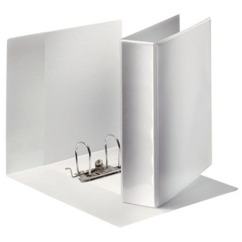 Esselte Presentation Lever Arch File A4 maxi, 75mm, 3 outside pockets, White - Outer carton of 20