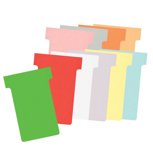26135AC | Take control of your projects with the Nobo T-Card range. T-Cards are available in a fantastic choice of sizes so you can record basic or very detailed information. Also, with so many colours to choose from, it’s easy to colour-code teams, projects and resources and see the ‘big picture’ at a glance. Size 2. Pack size: 100.