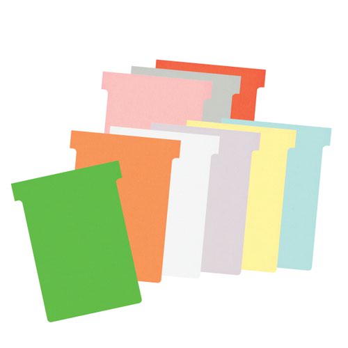 For use with the T-Card system, this pack of 100 Nobo T-Cards helps to plan and track large projects. Simply write a name, topic or task on top of a T-Card and add further information on the body. When slotted into a custom-made panel arrangement, it creates an at-a-glance index, filing and planning system, making it easy to gain an overview of projects. This pack contains 100 size 3 T-Cards (80 x 120mm) in white.