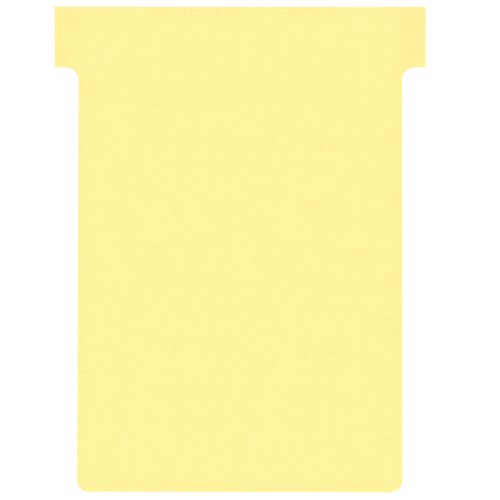 Nobo T-Cards 160gsm Tab Top 15mm W92x Bottom W80x Full H120mm Size 3 Yellow Ref 2003004 [Pack 100]
