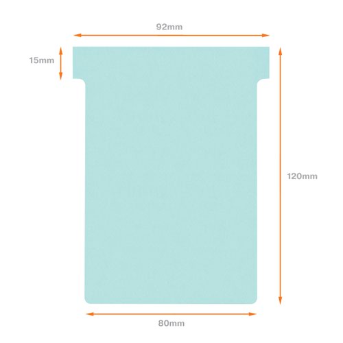 Nobo T-Card Size 3 80 x 120mm Light Blue (Pack of 100) 2003006