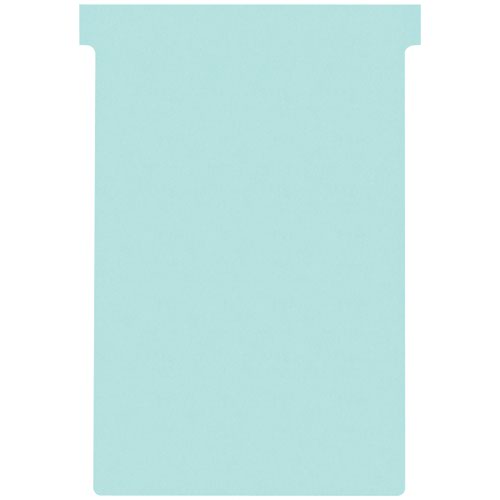 Nobo T-Cards Tab Top 15mm W124x Bottom W112x Full H180mm Size 4 Blue (Pack of 100 - Outer carton of 5