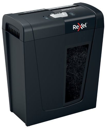 Rexel's range of Secure paper shredders are ideal for destroying your personal documents and sensitive information at home. The Secure X8 shredder machine shreds up to 8 sheets of A4 paper (80gsm) in one go through the manual feed slot into P-4 (4x40mm) cross cut pieces. This cross cut shredder is small and compact making it a perfect home shredder for use in a home office; it is also an ideal personal office shredder that fits conveniently under a desk. Designed for light to moderate use with a 14L bin capacity for less frequent emptying.
