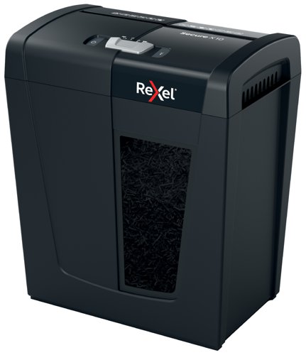 Rexel Secure X10 Cross Cut Shredder 18 Litre 10 Sheet Black 2020124 86038AC Buy online at Office 5Star or contact us Tel 01594 810081 for assistance