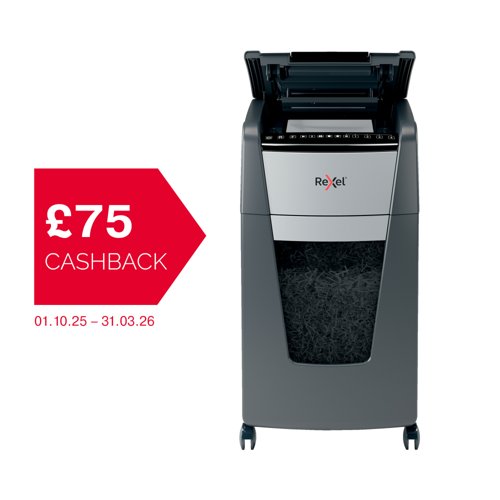 Rexel Optimum AutoFeed Plus 300X Cross Cut Shredder 60 Litre 300 Sheet Automatic/10 Sheet Manual Black 2020300X