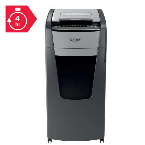 Rexel Optimum AutoFeed+ 600M Micro-Cut P-5 Shredder Black 2020600M - ACCO Brands - RM50474 - McArdle Computer and Office Supplies
