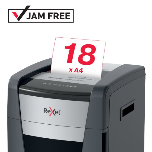 Rexel Momentum Extra XP418+ Jam Free Cross Cut Paper Shredder