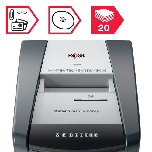 Rexel Momentum Extra XP420Plus Cross-Cut Shredder 2021421XEU - RM62561