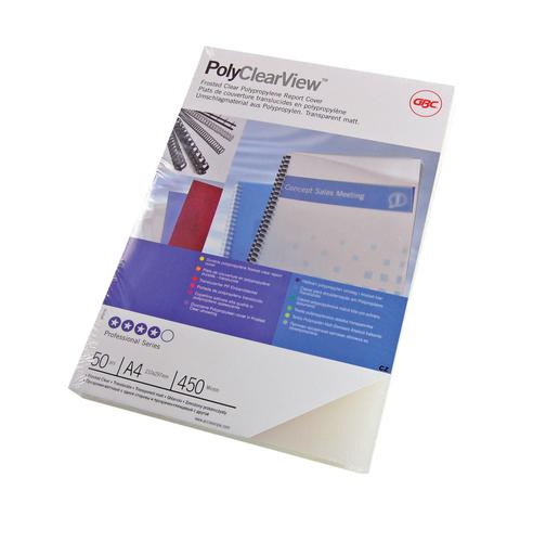 PolyClearView™ is a tough, recyclable, semi-clear binding cover designed to protect and enhance your title pages. They are spill and scratch resistant with a textured finish to reduce glare, giving a professional, stylish finish to any document. A4, 200 micron. Pack size: 100.