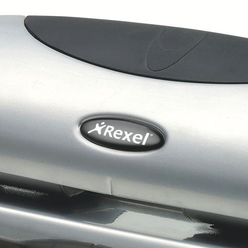 Rexel Precision P425 4 Hole Punch Silver/Black 2100753